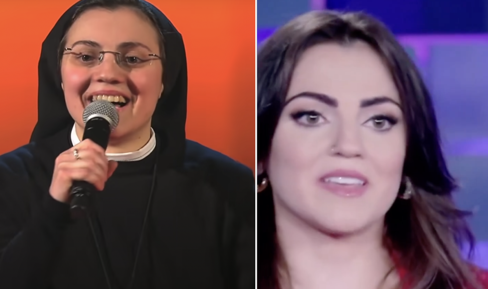 The photo showing before and after Sister Cristina