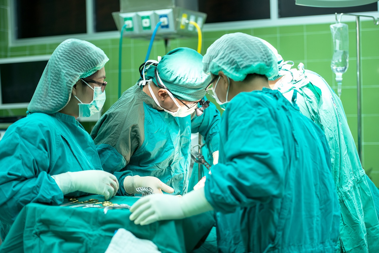 Surgeons during an operation