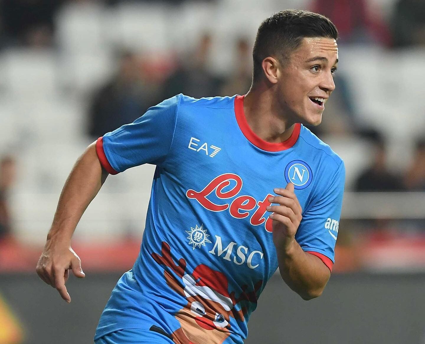 Giacomo Raspadori SSC Napoli esulta dopo un goal