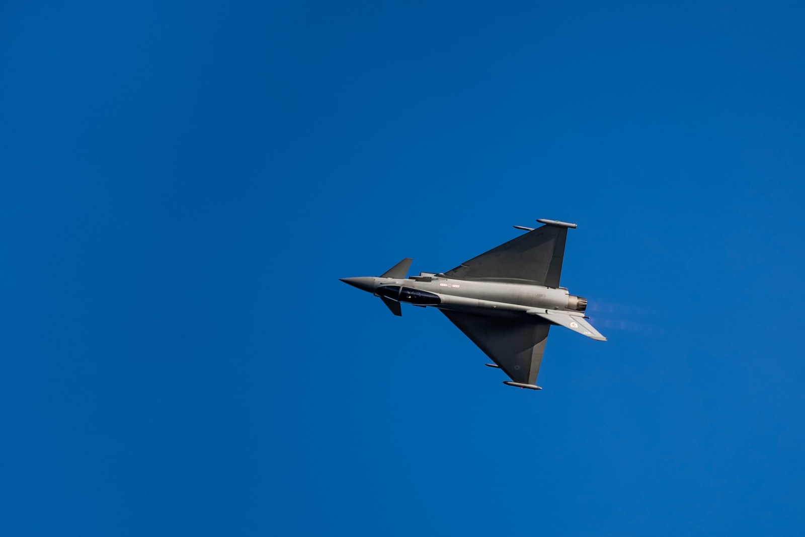 jet plane during an aerobatic maneuver