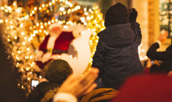 Santa Claus event in the street