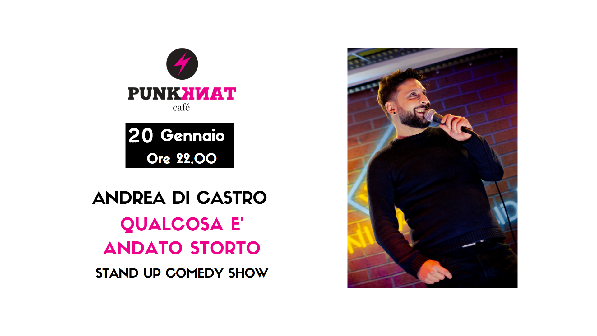 Portada del programa de comedia stand up de Andrea Di Castro