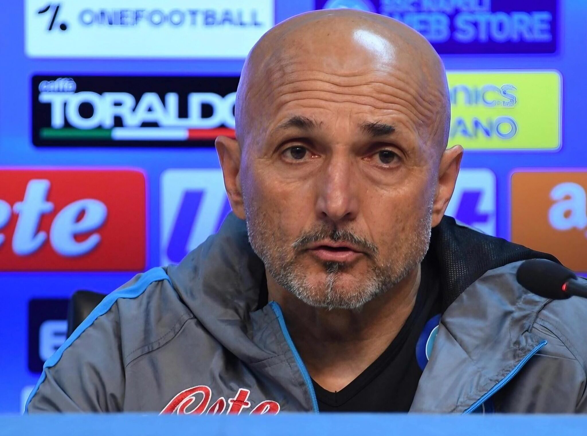 Luciano Spalletti, coach of SSC Napoli, at the press conference