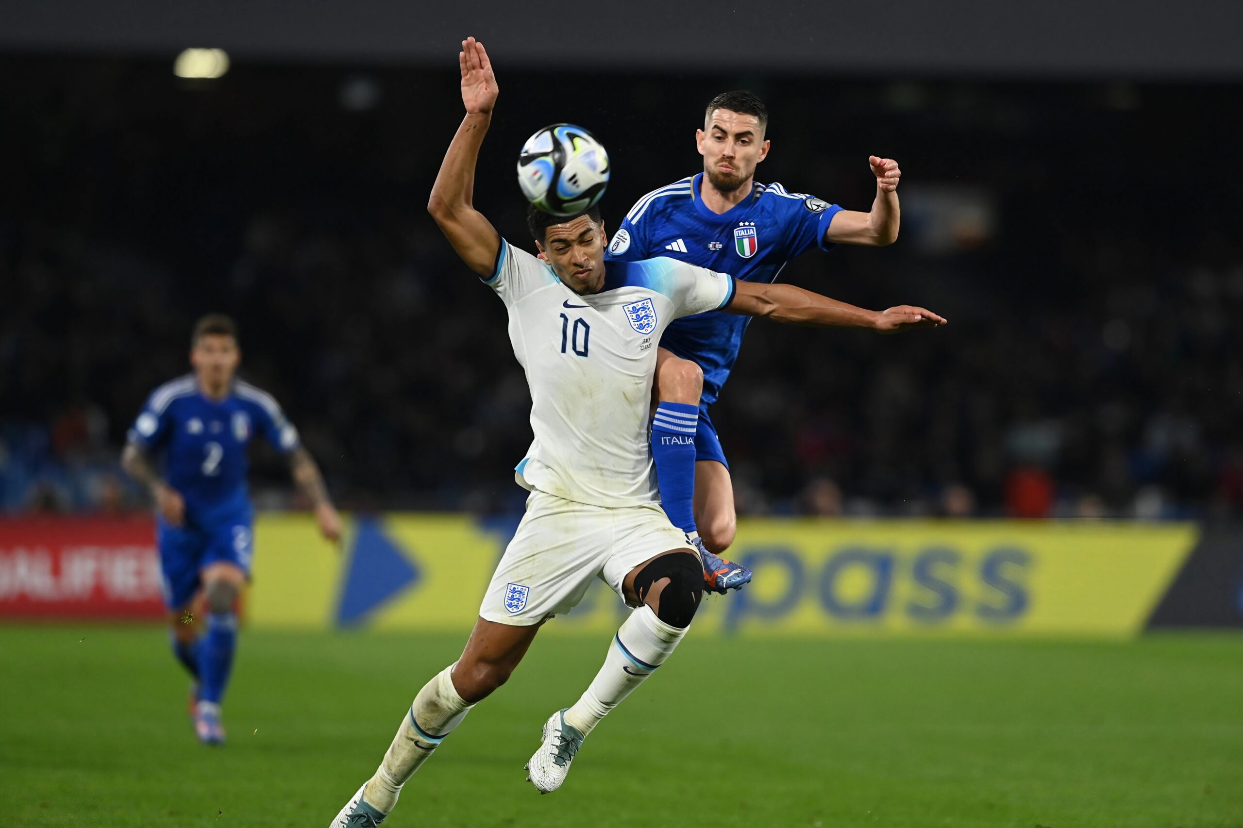 Jorginho in action with the Italian national team