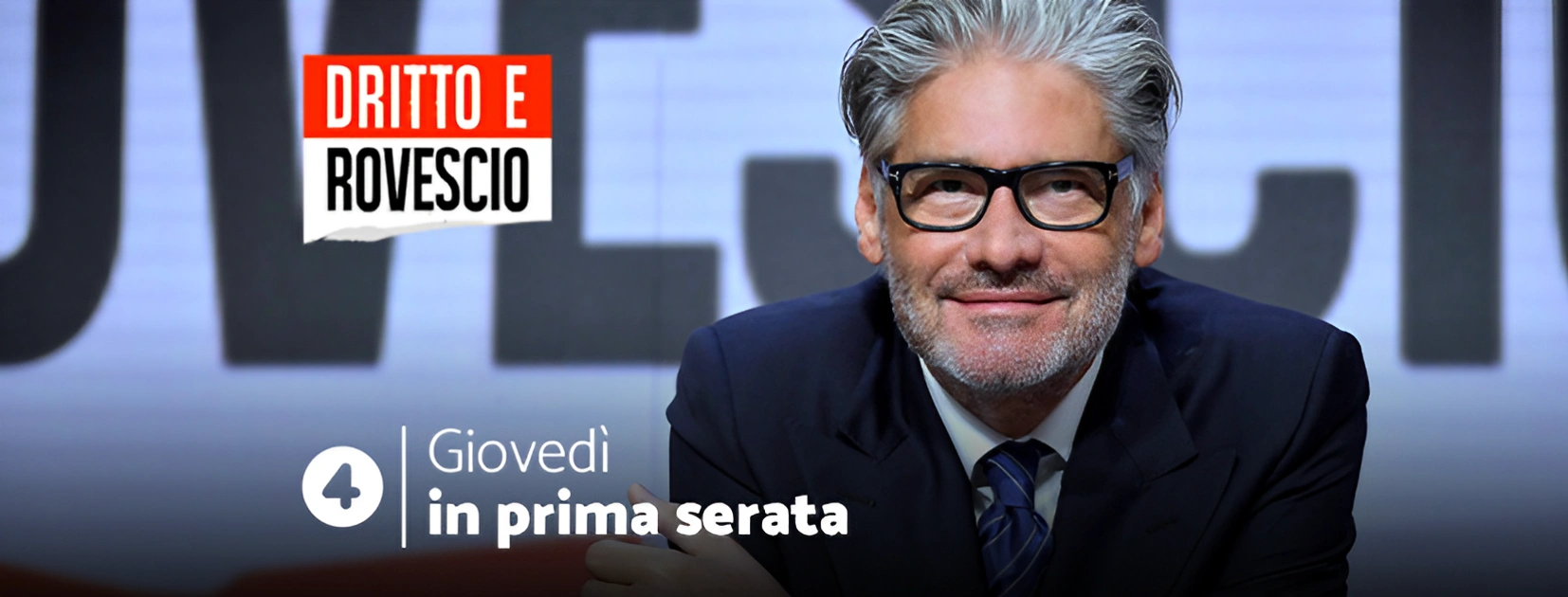 Cover von Dritto e Rovescio, der Show, die von Paolo Del Debbio moderiert wird