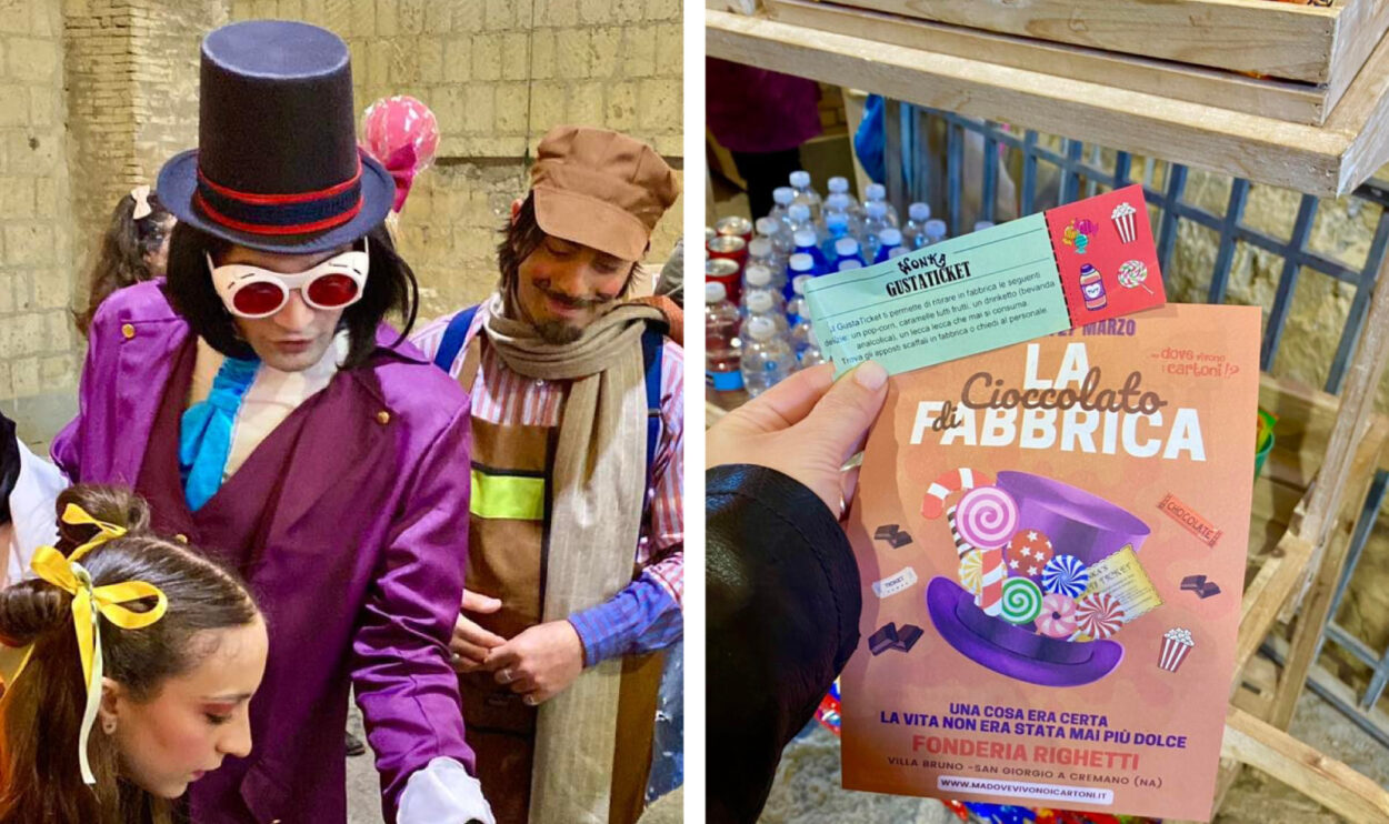 La Fabbrica di Cioccolato di Willy Wonka a San Giorgio a Cremano per la