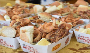 The fried fish prepared at the Cilento Festival