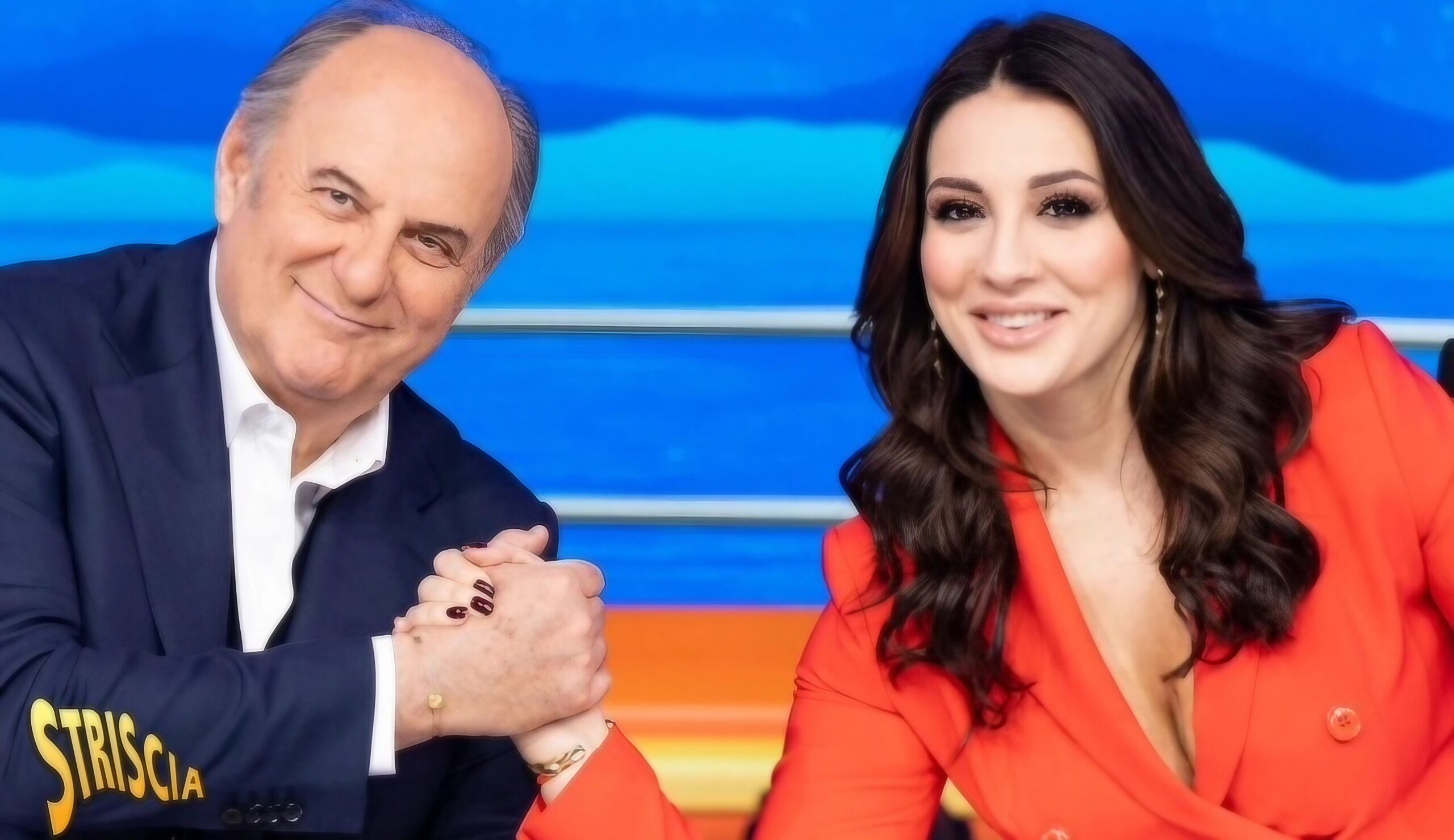 gerry scotti e Francesca Manzini alla conduzione di Striscia la Notizia