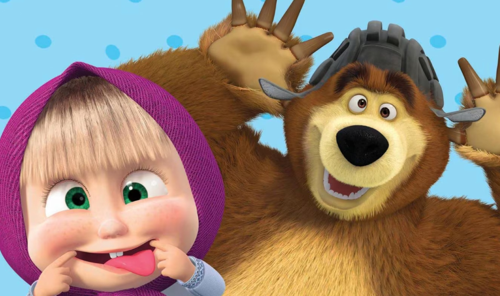 The protagonists of the cartoon Masha and the bear