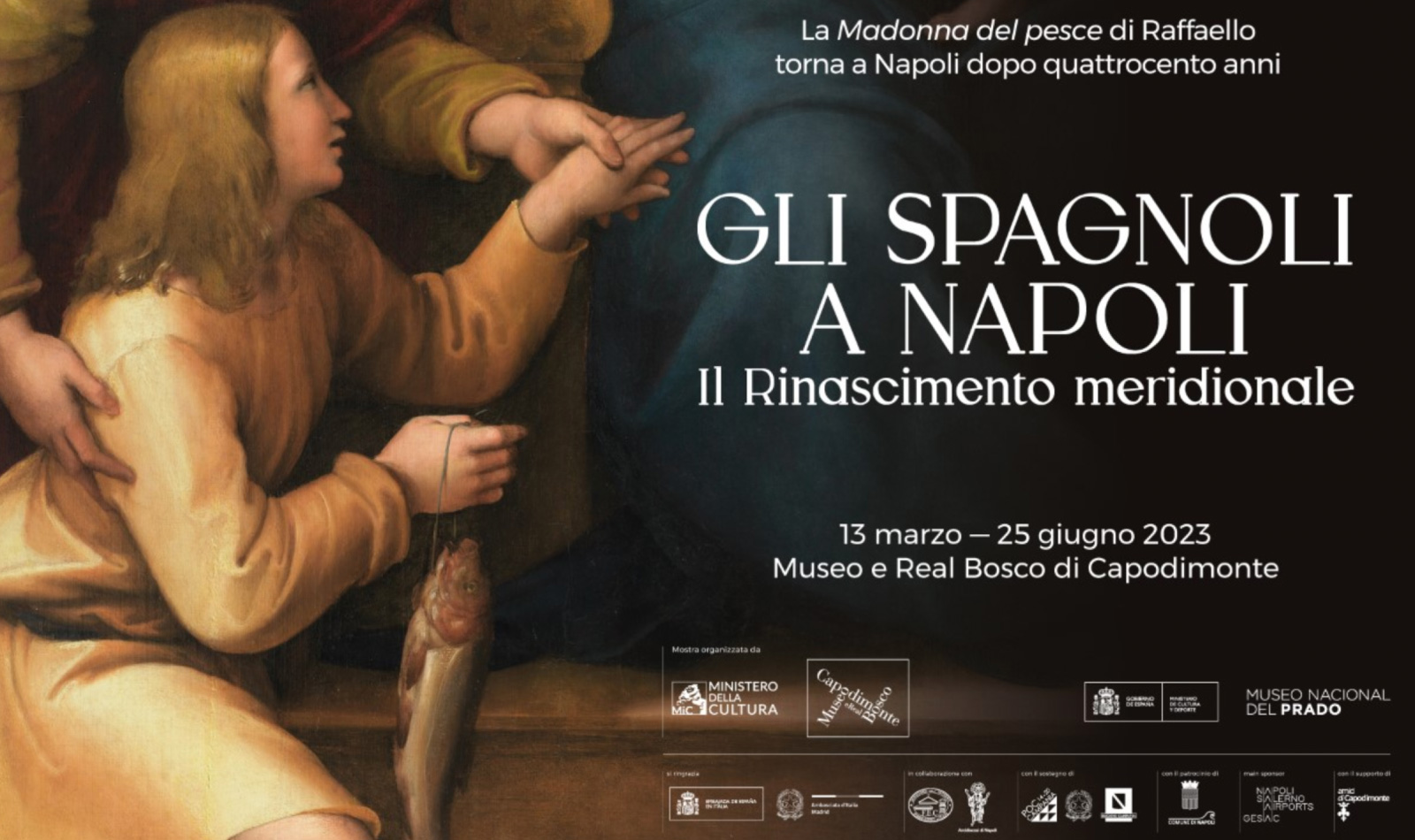 Cartel de la exposición Spagnoli en Nápoles.