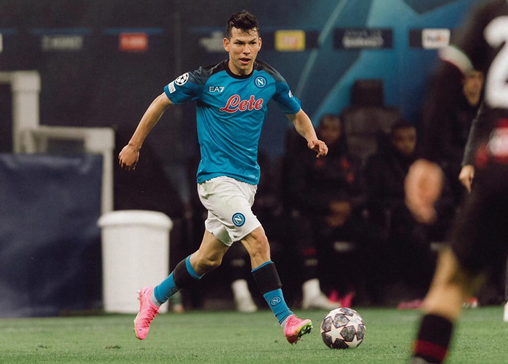 Lozano, SSC Napoli footballer, in action