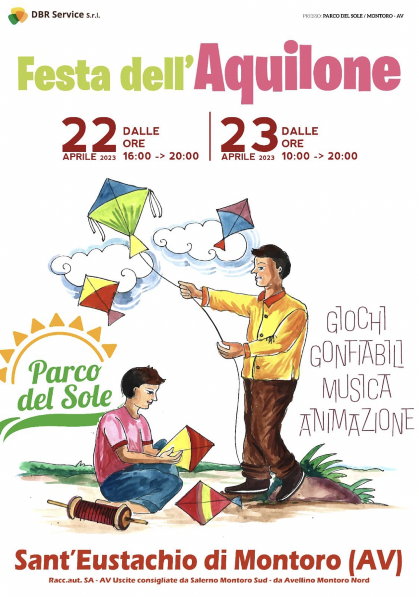 Manifesto della Festa degli Aquiloni a Montoro, Avellino
