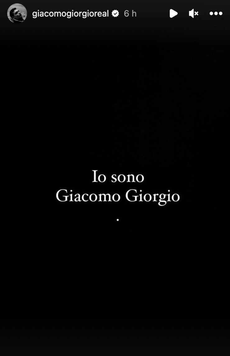 storia di Giacomo Giorgio su Instagram