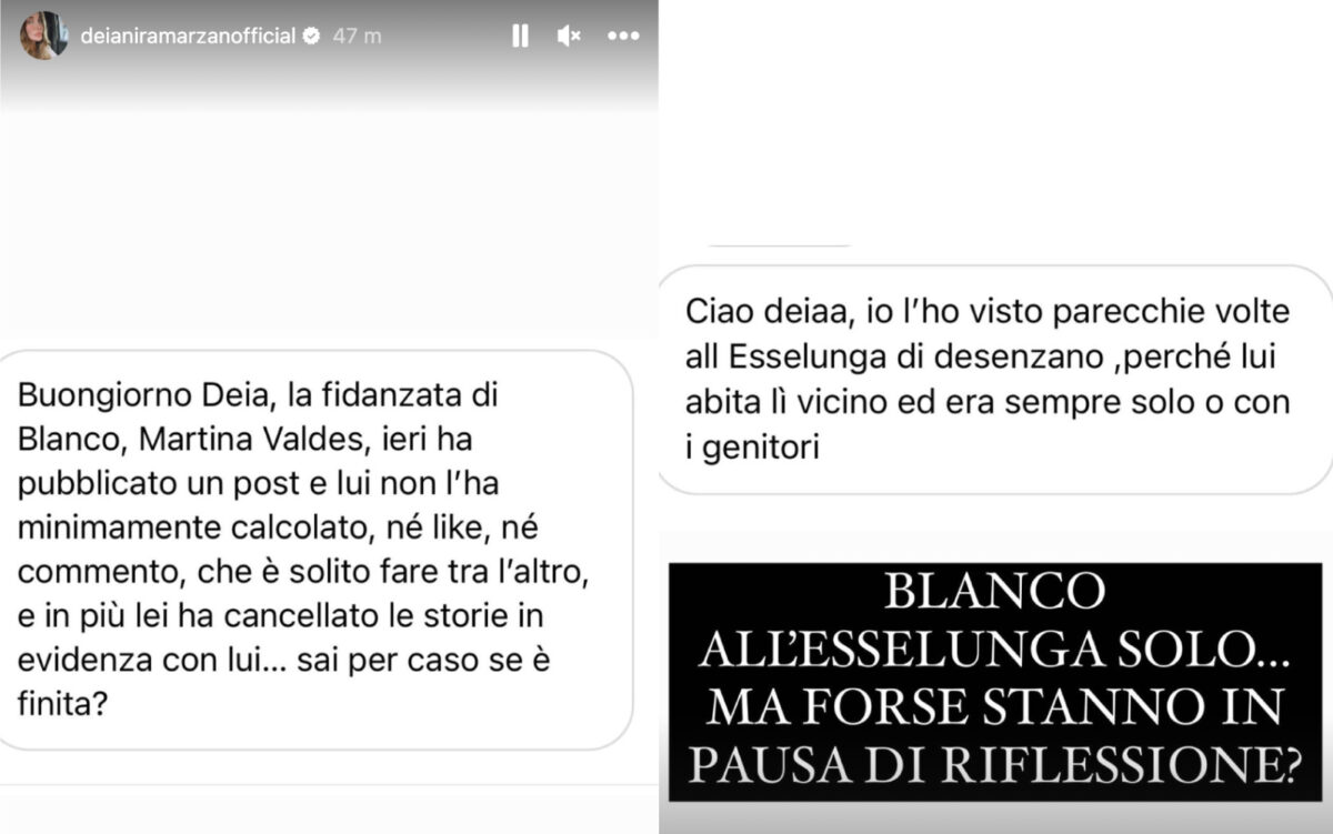 blanco e martina si sono lasciati