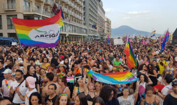Neapel, Gay-Pride-Verkehrsgerät 1. Juli 2023