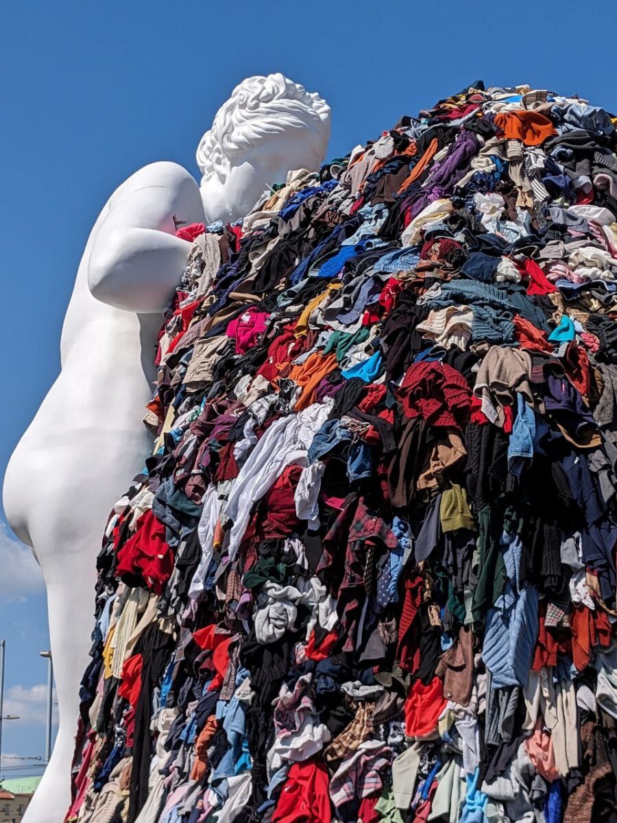 Venus of the Stracci in Piazza Municipio in Naples