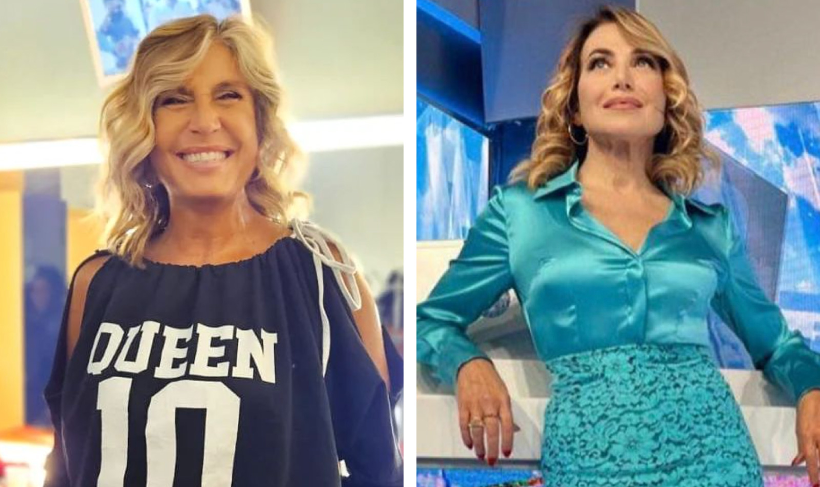 Myrta Merlino e Barbara d'Urso (foto profilo instagram @myrtamerlino e social Pomeriggio 5)