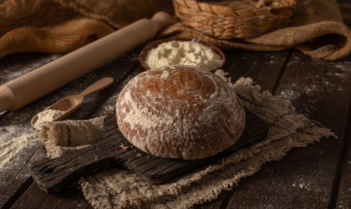 Pan casero de masa madre