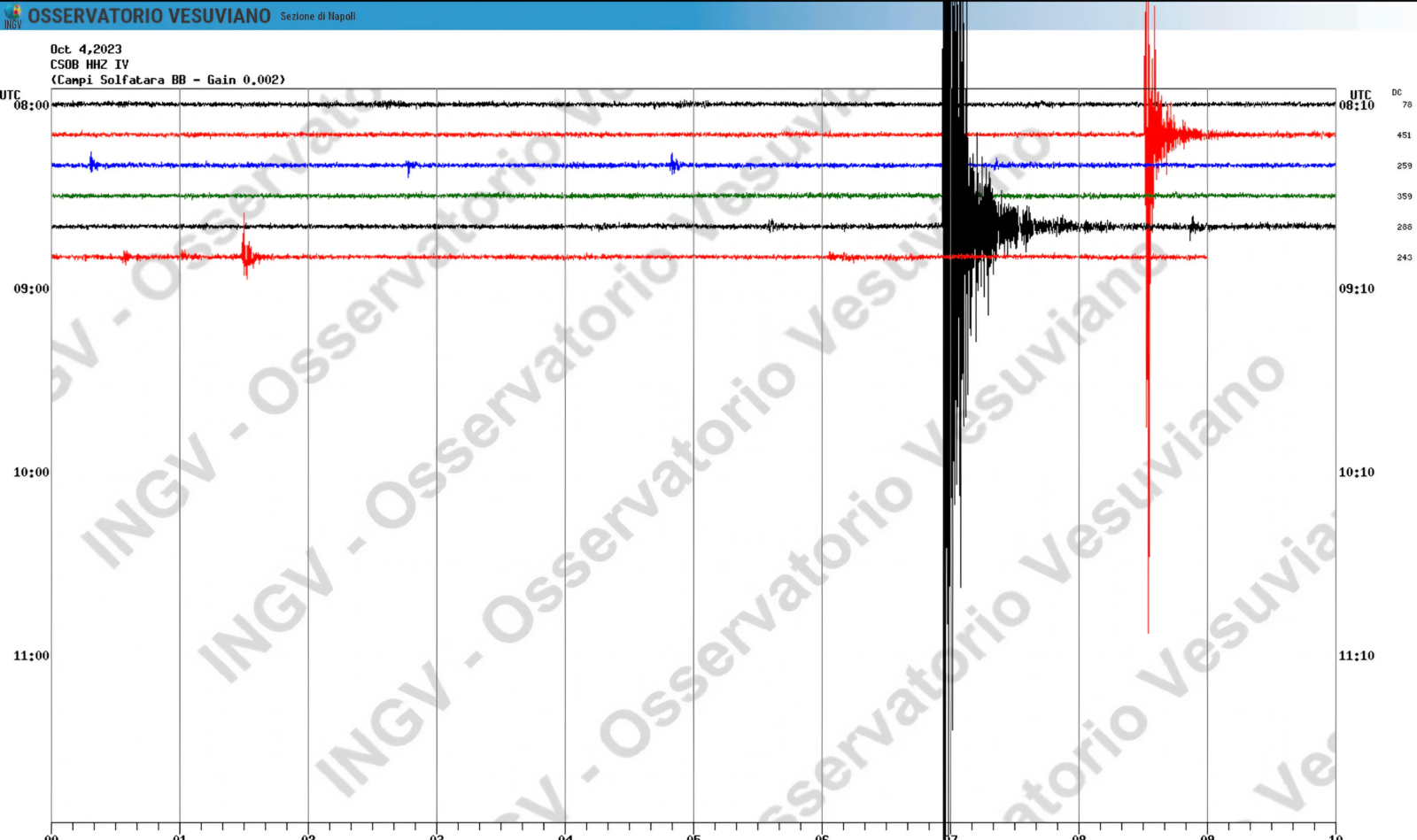 Terremoto en la mañana del 4 de octubre de 2023