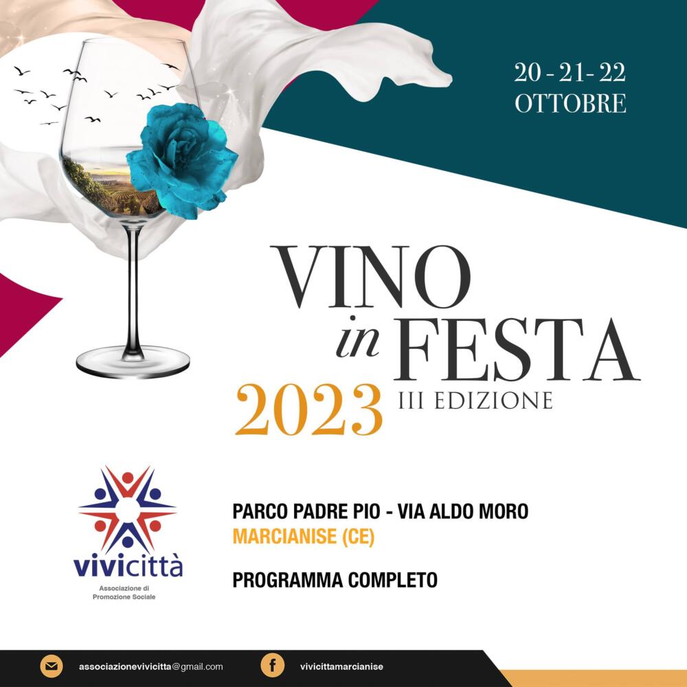 Vino in Festa 2023 a Caserta con stand e degustazioni