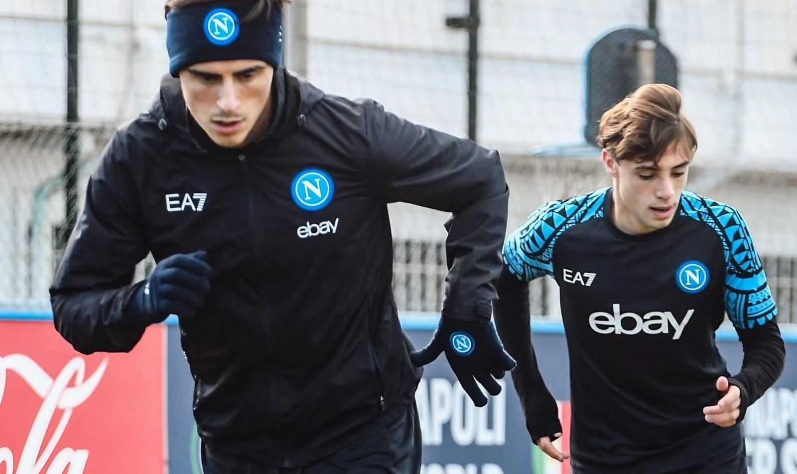 Elmas, SSC Napoli footballer, in training