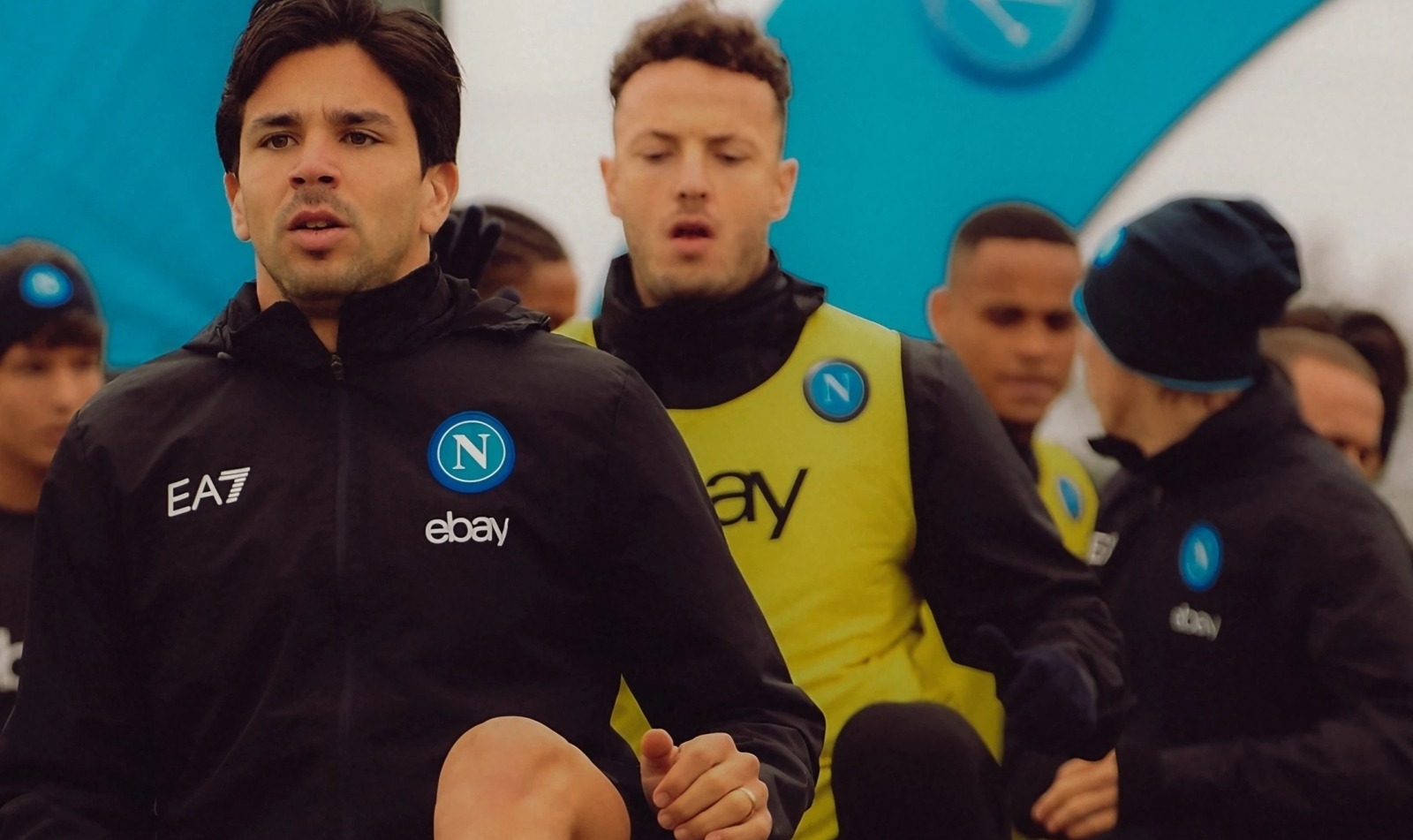 Simeone and Rrahmani in training with SSC Napoli