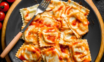 ravioli with sauce