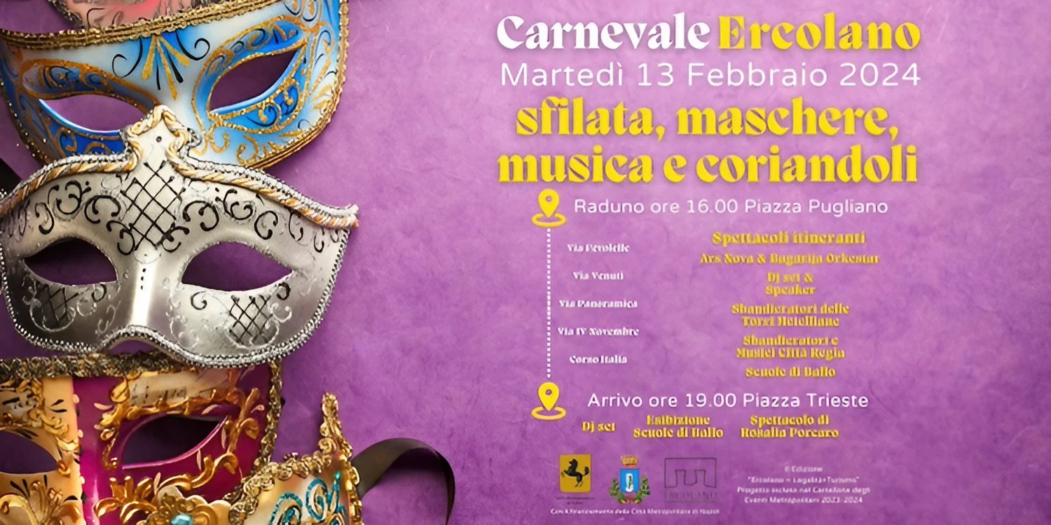 Carnival poster in Ercolano 2024