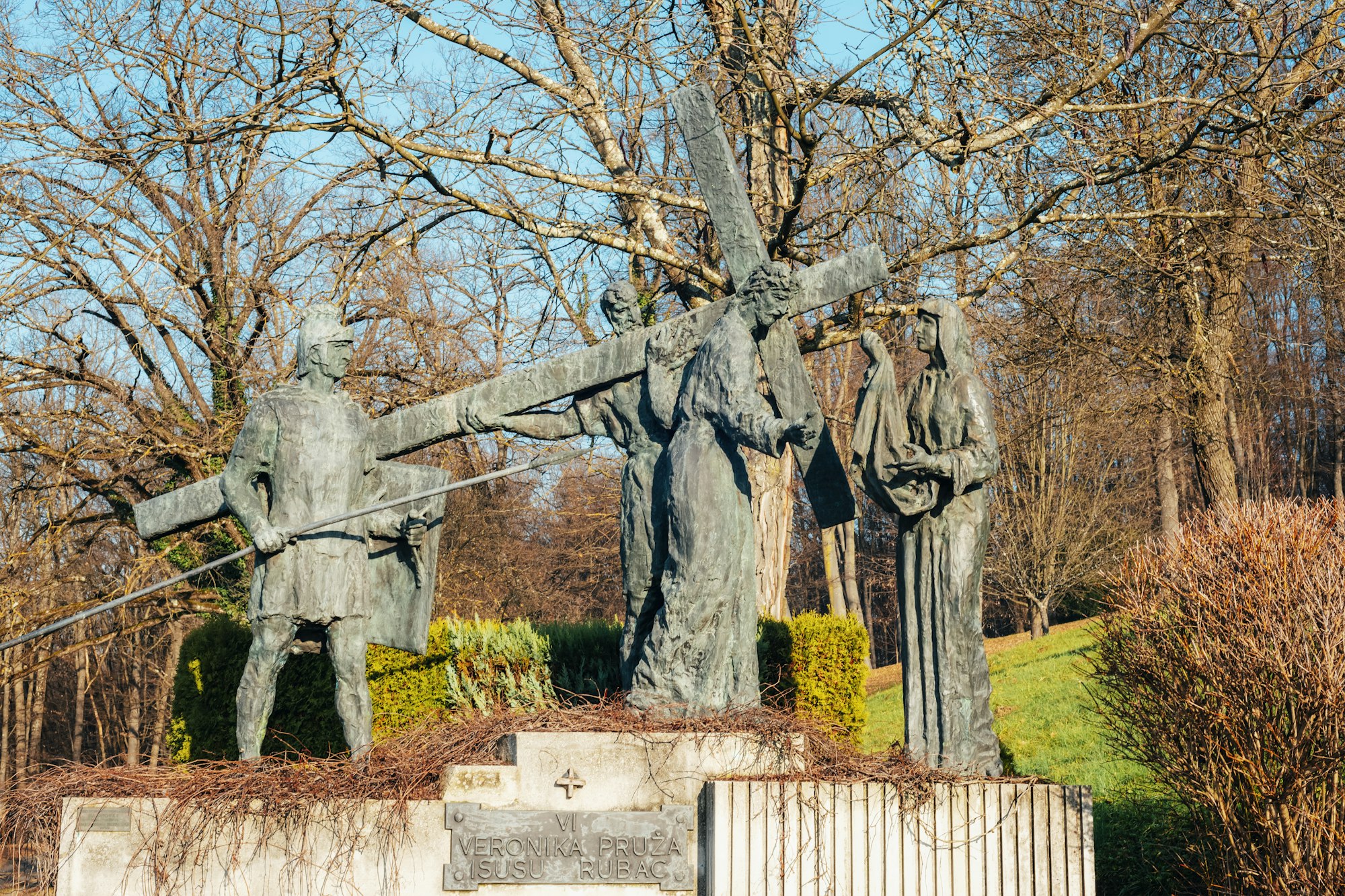 6th Station of the Cross - Veronica wipes the face of Jesus, pilgrimage Sanctuary