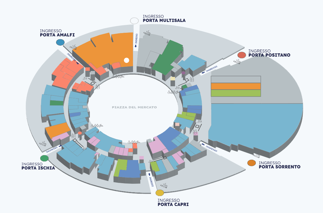 Mapa do Centro Comercial Vulcano Buono