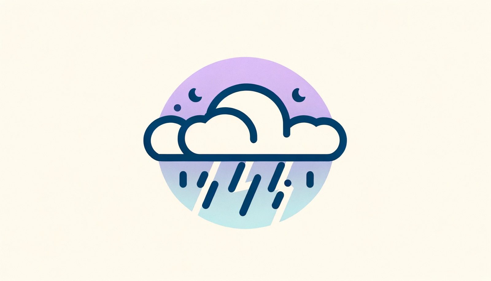 Símbolo del tiempo con lluvia