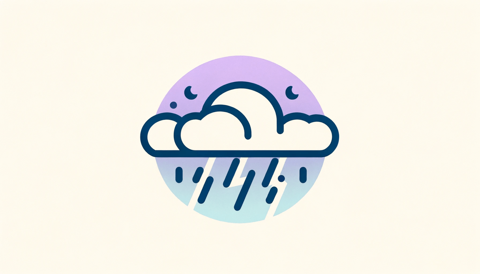 Symbole météo avec pluie