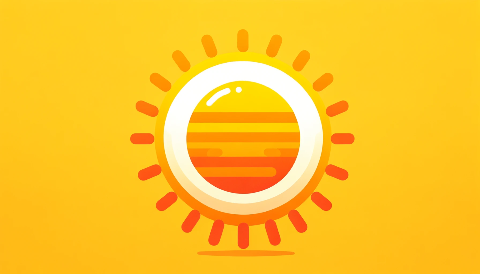 Weather symbol with beautiful sunny weather