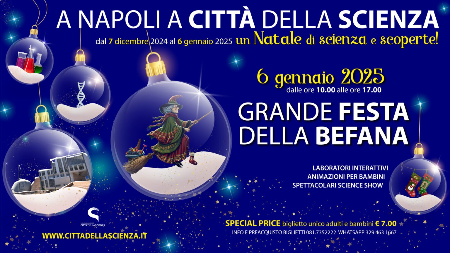 La grande célébration Befana 2025 à la Città della Scienza de Naples pour tous les âges