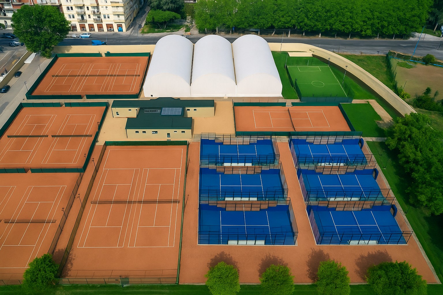 Render con ipotesi di come sarà il nuovo mega centro sportivo a Fuorigrotta