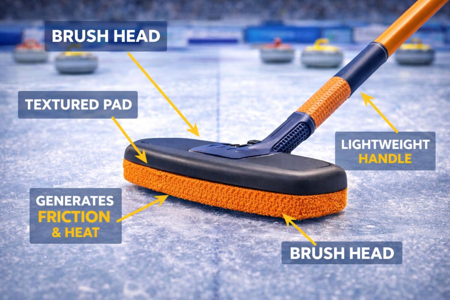 La scopa del Curling, dettagli e com'è fatta