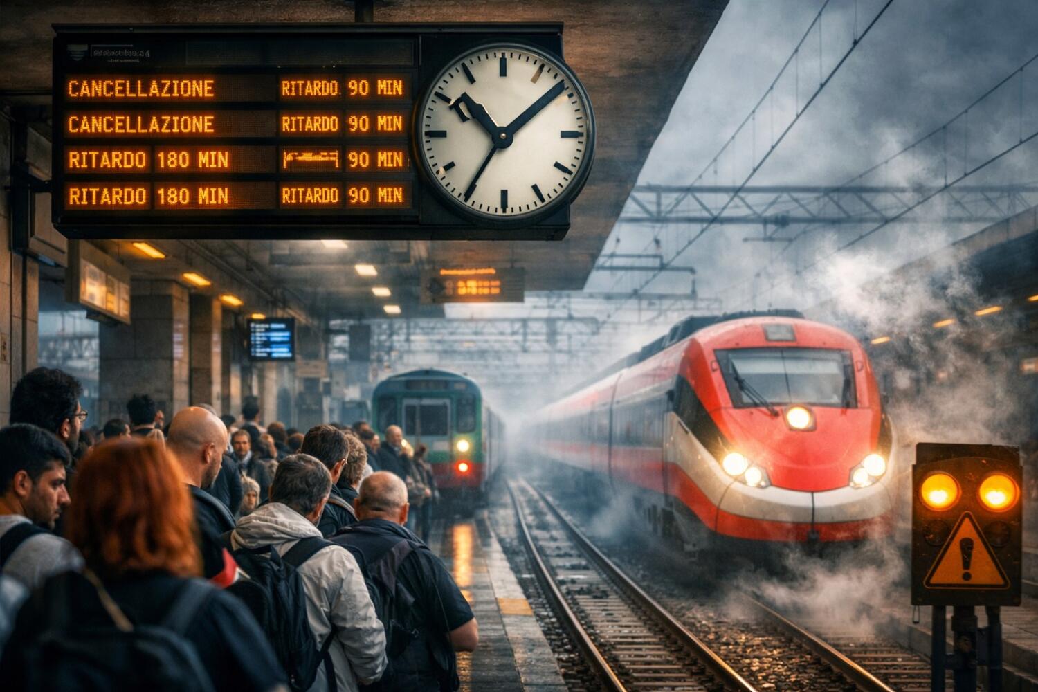 Treni nel caos tra Napoli e Roma, ritardi fino a 3 ore per un guasto