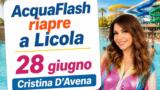 AcquaFlash riapre a Licola: il pool party con Cristina D’Avena