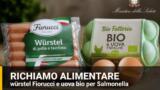 Richiamo alimentare: würstel Fiorucci per allergeni, uova bio per Salmonella