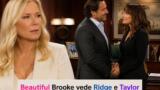 Beautiful anticipazioni Brooke vede Ridge e Taylor mano nella mano