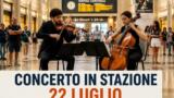 Concerto in stazione a Napoli Centrale: violino e violoncello il 22 luglio