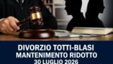 Divorzio Totti-Blasi, il giudice riduce il mantenimento per i figli: ecco quanto prenderà Ilary