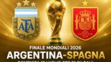 Finale Mondiali 2026: Argentina-Spagna domenica 19 luglio su Rai 1