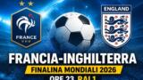 Francia-Inghilterra su Rai 1: la finalina dei Mondiali 2026 in onda alle 23