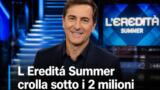 L’Eredità Summer crolla sotto i 2 milioni di ascolti: superata dalla Ruota della Fortuna