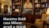 Massimo Boldi dentro casa vicino Milano arredi e ricordi