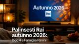 Palinsesti Rai autunno 2026: tornano Doc 4 e arriva Famiglia Panini