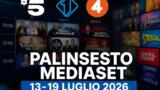 Palinsesto Mediaset dal 13 al 19 luglio 2026