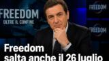 Roberto Giacobbo, Freedom salta anche il 26 luglio: al suo posto il film di Carlo Verdone
