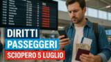 Sciopero aereo 5 luglio 2026: diritti passeggeri e guida ai rimborsi